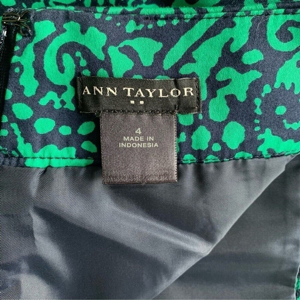 Ann Taylor Factory Green Patterned Mini Pencil Skirt Size 4 - Picture 7 of 11